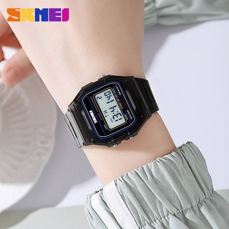 SKMEI 2056 Electronic Waterproof Sports Watch for Men Women Countdown Boy Girl Digital Date Wristwatches 1123 Reloj Masculino