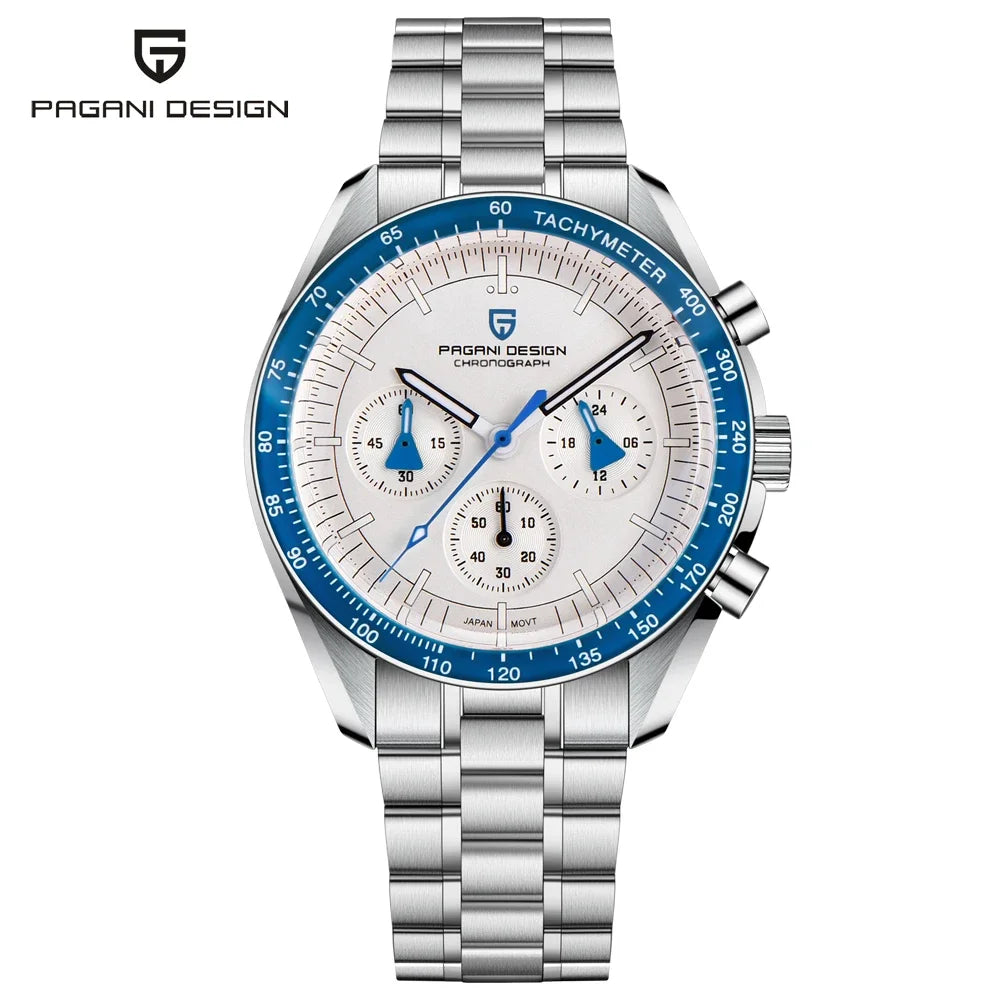 2026 New PAGANI DESIGN Mens Watches Top Brand Luxury Automatic Quartz Chronograph Waterproof Sport Stainless Steel Clock Relogio