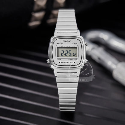 Casio watch silver women watches set brand luxury Waterproof digital Sport ladies watch relogio LA670WA-7D/1D