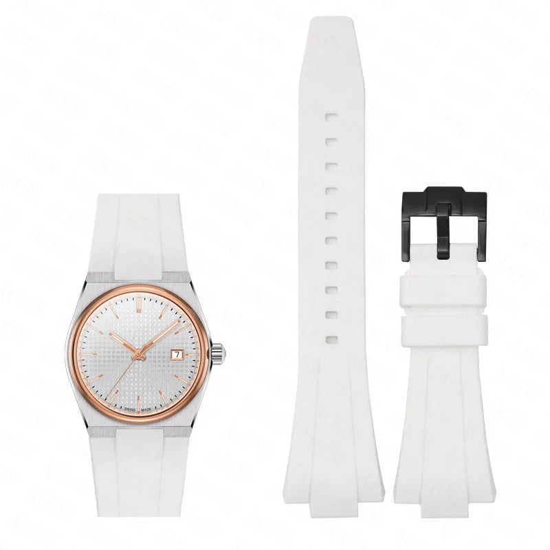 Silicone Strap For Tissot PRX 35MM/40MM Series Men Women Casual Fashion Replacement Rubber Strap + Quick release tools