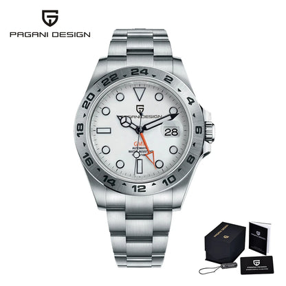 Pagani Design 2026 New Men's Diver Watch 42mm Sapphire Automatic Mechanical GMT Watch 100m Waterproof PD1682