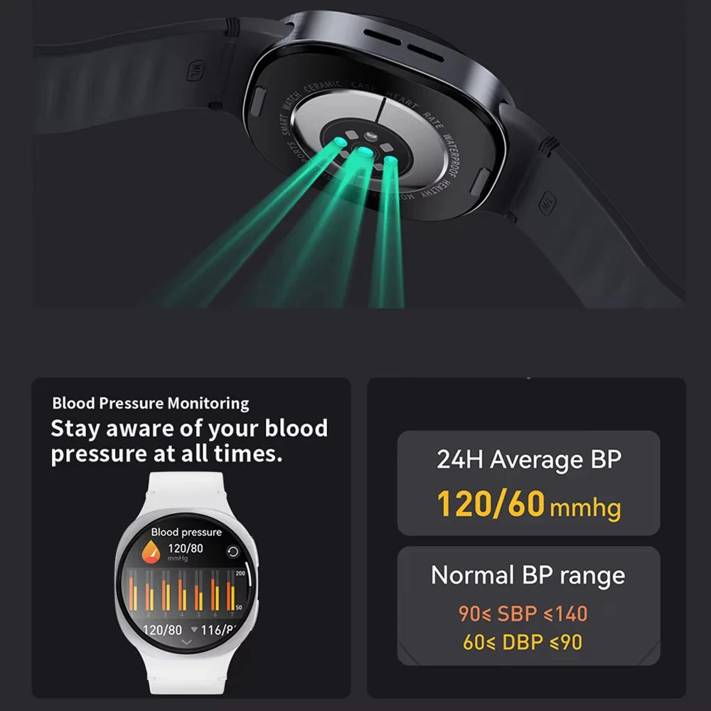 2026 New Waterproof HD Smart Band Watch Real-time Weather Forecast Men Watches Sports Ladies AMOLEDFor Android IOS holiday gifts