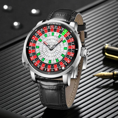 PINDU P6629 Roulette Watches  Design Movement Sapphire Men's Mechanical Watch