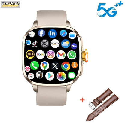 Global Version Android 13.0 S99 Smartwatch 2.4 inch Amoled Screen insert Sim Card GPS WIFI 190° Rotating Camera Game Smart Watch