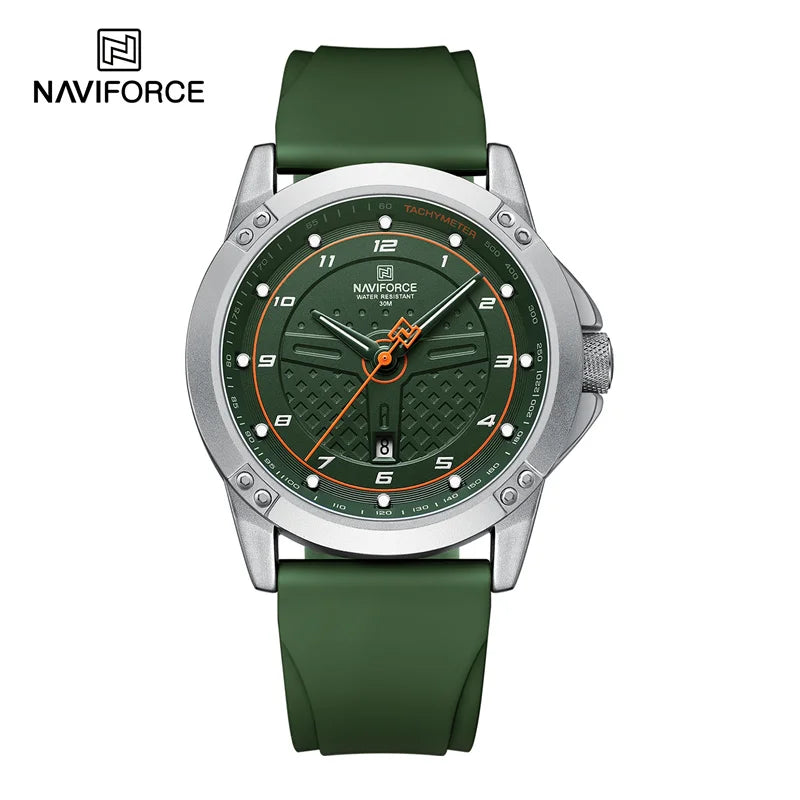 NAVIFORCE Watch For Men Classic Fashion Date Luminous Waterproof Sport Silicone Strap Quartz Wristwatches Relogio Masculino 2025