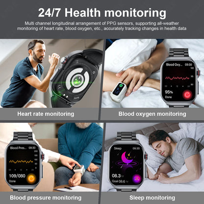 LIGE AMOLED Smart Watch ET585 Men ECG Blood Compositoin Health Monitoring Bluetooth Call Women Sports Fitness Tracker Smartwatch