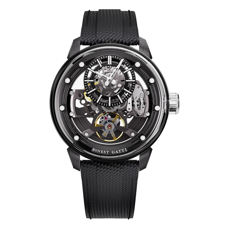BONEST GATTI Watch for Men Man Automatic Watch Skeleton Luminous Light Luxury Qixi Birthday Gift