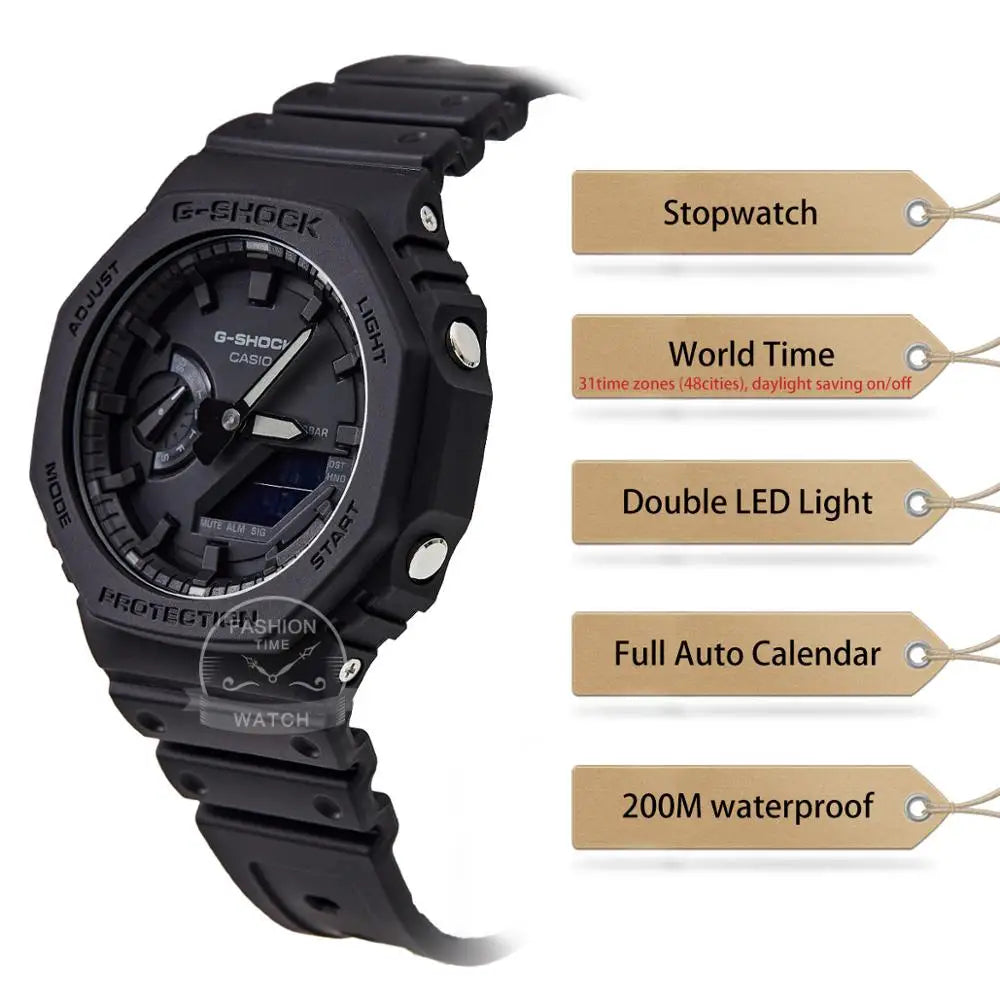 Casio Watch men g shock Ultra-thin Clock Sport 200m Waterproof watchs LED relogio digital Watch GA-2100 Series