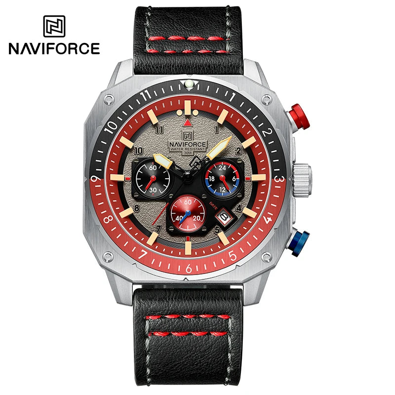 New NAVIFORCE Trend Fashion Man 30m Waterproof Watches 24 Hours and Date Display Wristwatch Male Casual Clocks Relogio Masculino