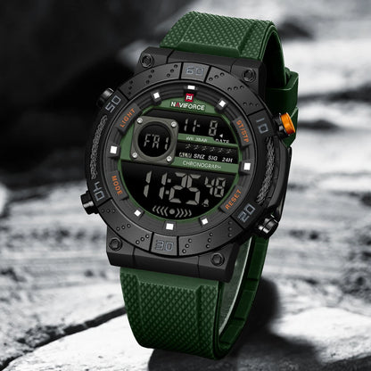 NAVIFORCE Men Watches Digital Quartz Silicone Military Watches for Men Chronograph Sport Waterproof Date Wrist Watch Man Clock