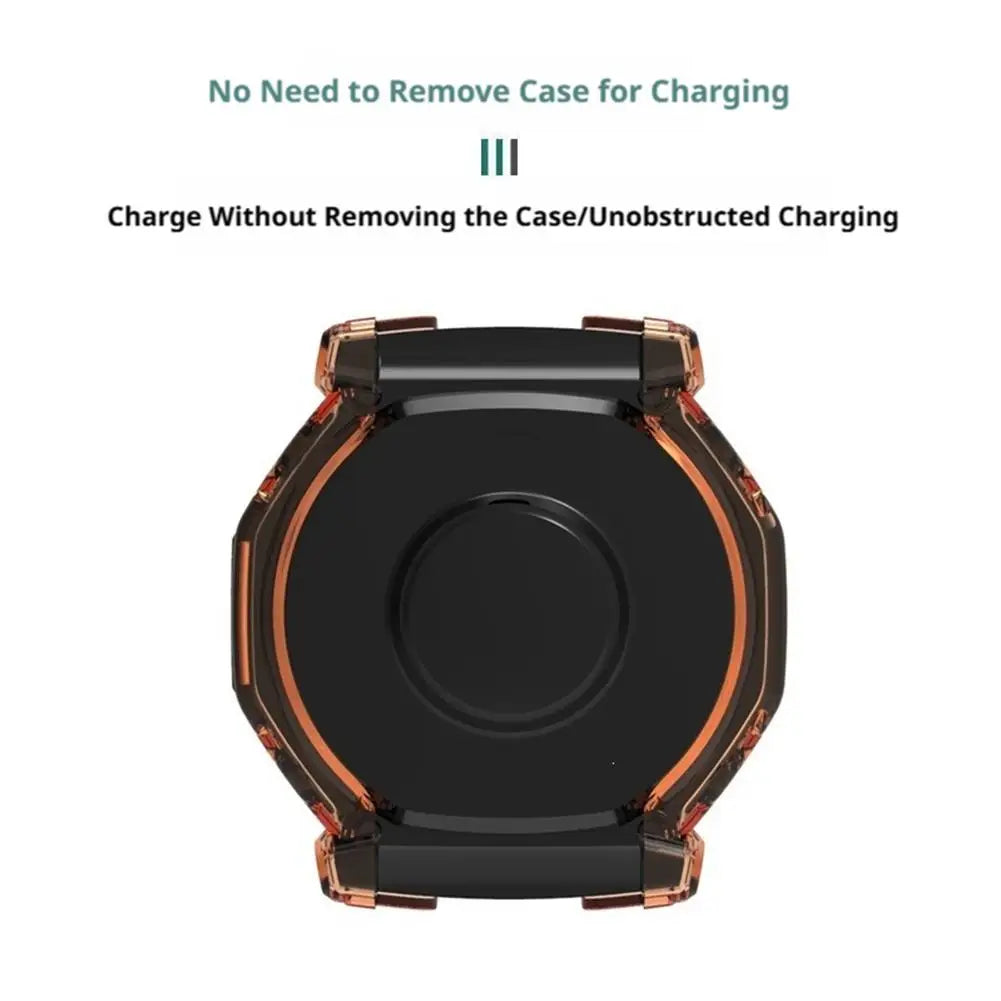 Rugged TPU Guard for Amazfit T-Rex Ultra 2 Smartwatch Case 4-Corner Full Protection Anti-Scratch Wear-Resistant Bumper Cover