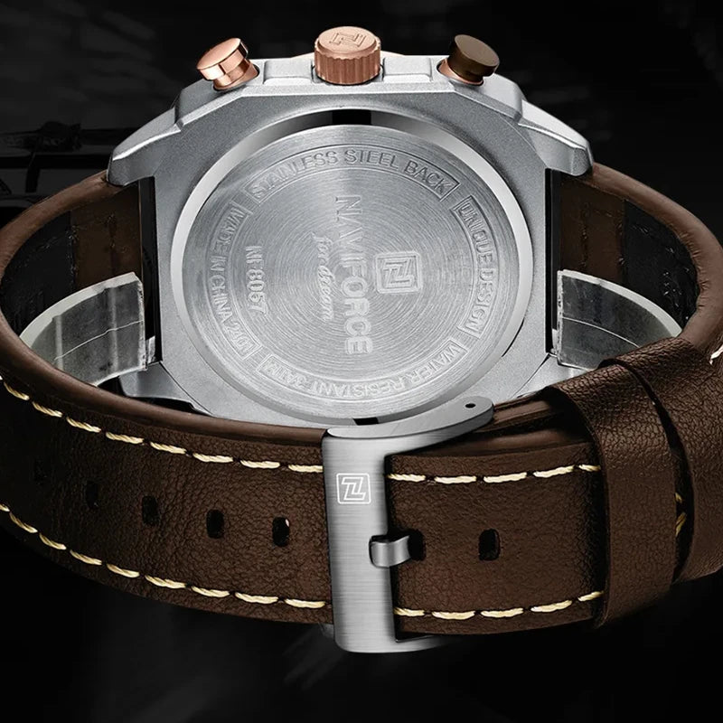 New NAVIFORCE Trend Fashion Man 30m Waterproof Watches 24 Hours and Date Display Wristwatch Male Casual Clocks Relogio Masculino