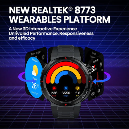New Zeblaze Ares 3 Plus 1.43'' HD AMOLED Display Voice Calling Smartwatch New 3D Interactive Health&Fitness Tracking Smart Watch