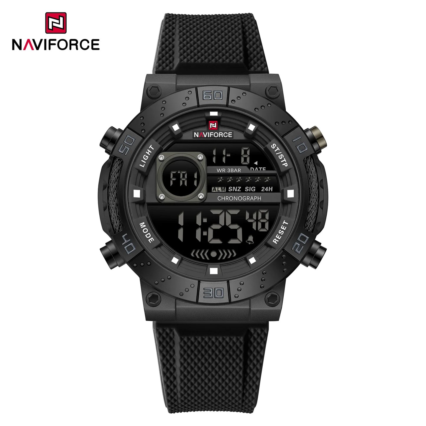 NAVIFORCE Men Watches Digital Quartz Silicone Military Watches for Men Chronograph Sport Waterproof Date Wrist Watch Man Clock