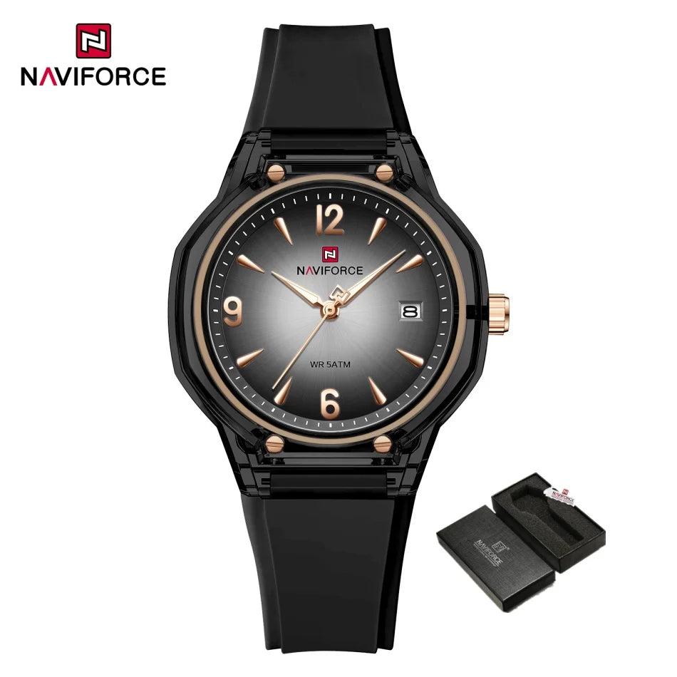 NAVIFORCE Luxury Watches for Women 2026 Ladies Fashion Quartz Calendar Waterproof Luminous Clocks