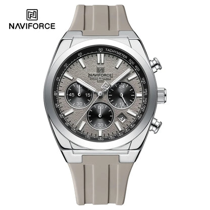 NAVIFORCE Men Watches Multifunctional Chronograph Silicone Strap Luminous Hands 3ATM Waterproof High Quality Original for Man