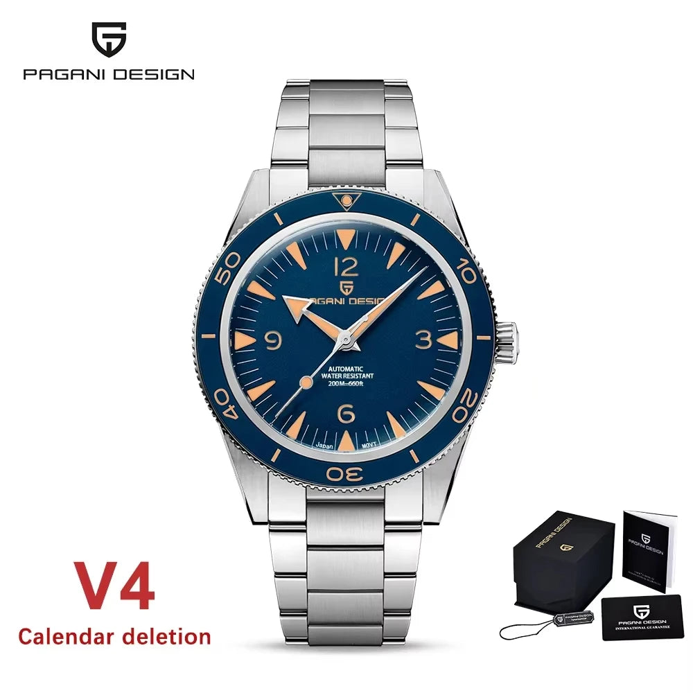 PAGANI DESIGN 2025 Luxury Men 8215 Movement V4 Automatic Mechanical Wristwatch 20bar Waterproof Sapphire StainlessSteel reloj