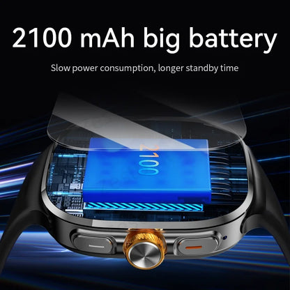 M99 Smartwatch 2.4inch Larger Amoled Screen 12 Panel Menu Smart Watch With 190° Rotating Camera 2100Mah Battery Android 10.0 OS