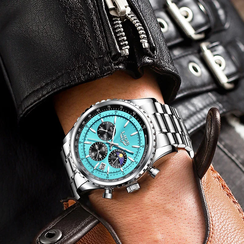 2025 LIGE Top Brand Luxury New Men Watch Quartz Man Watches Waterproof Luminous Watch for Men Date Chronograph Sport Wristwatch