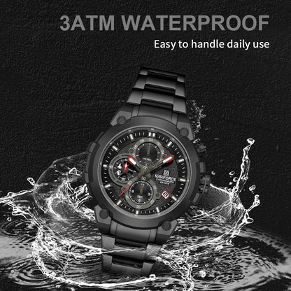 NAVIFORCE Man Watch Fashion Sports Chronograph Waterproof Men's Watches Calendar Display Military Quartz Male Watch Reloj Hombre