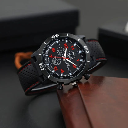 5 pieces of men's quartz watch set, perfect as a Christmas gift
