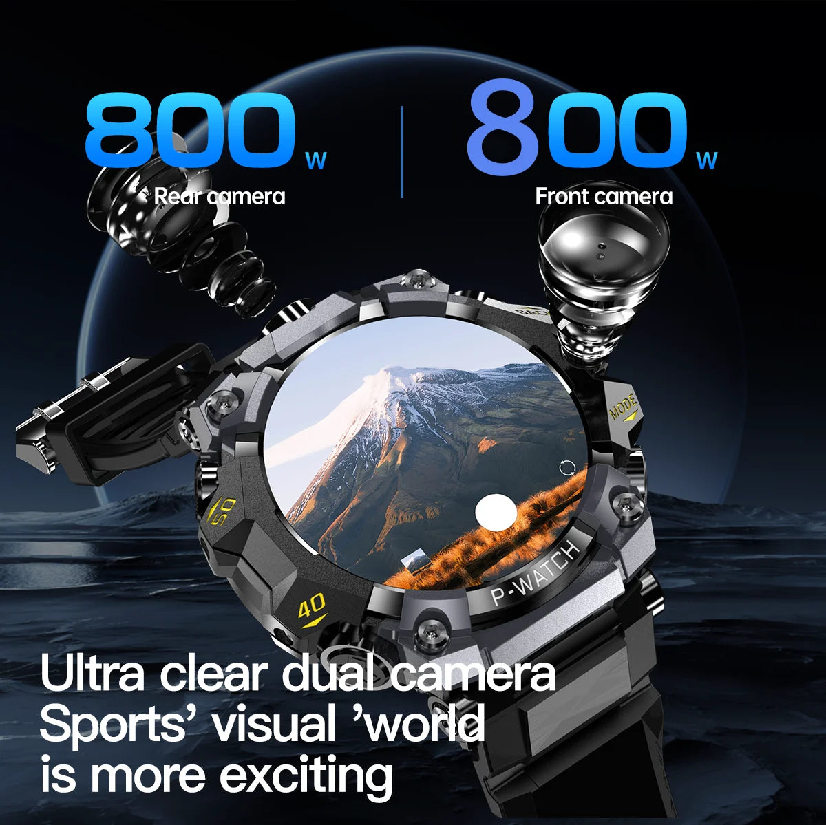 Q668 Smartwatch Android 10.0 1.95inch Amoled 720*720 5G Cellular Version Smart Watch With 800W Dual Camera GPS WIFI 5G Sim Card